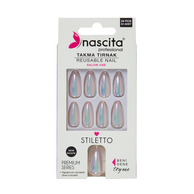 24 Lü Takma Tırnak Hologram 197