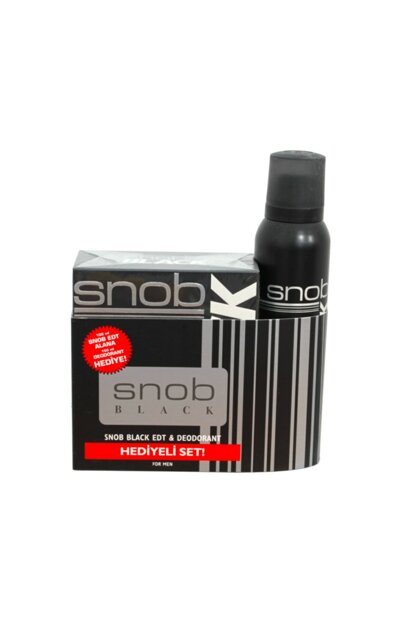 Snob Black Edt + Perfumed Deodorant - Hediye Seti