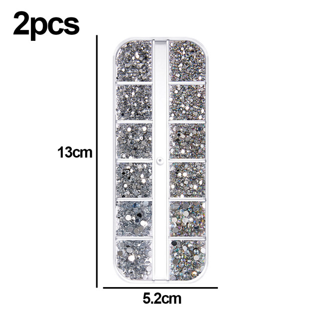 Q Nail Tırnak Taş Süs Beyaz 12´li Set