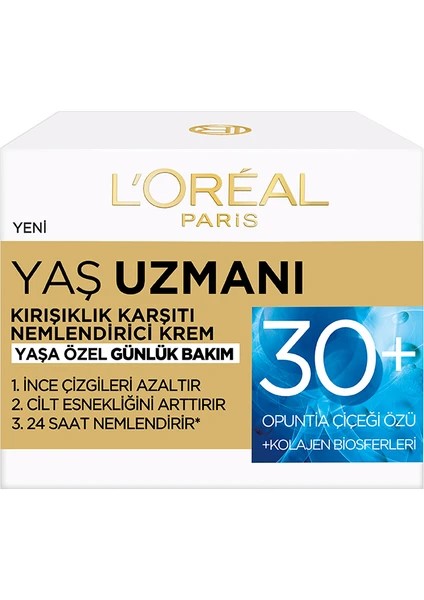Loreal Paris Yaş Uzmanı 30+ Kırışıklık Karşıtı Nemlendirici Krem 50 ML