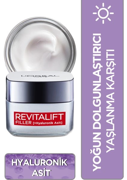 Loreal Paris Revitalift Filler Yoğun Dolgunlaştırıcı Yaşlanma Karşıtı Gündüz Kremi 50ml