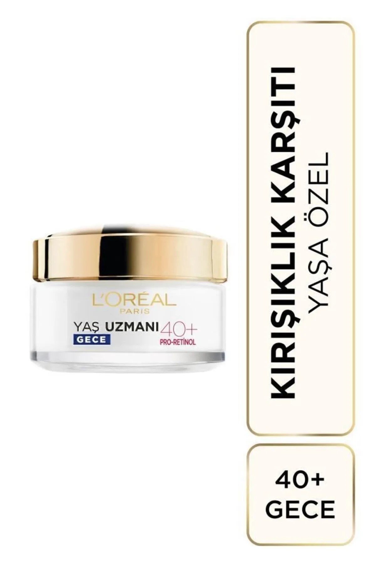Loreal Paris Yaş Uzmanı 40+ Kırışıklık Karşıtı Sıkılaştırıcı Gece Kremi 50ml