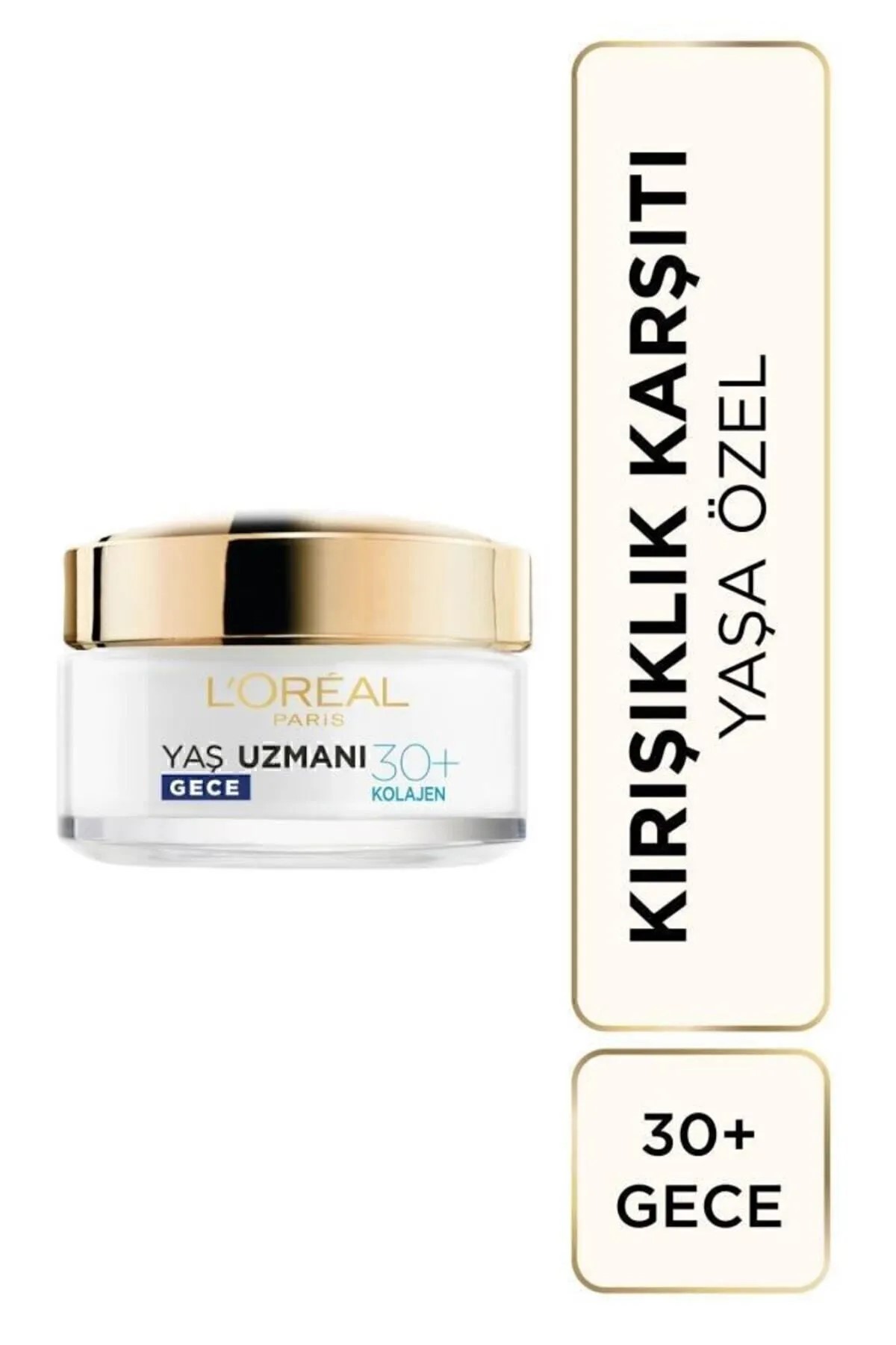 Loreal Paris Yaş Uzmanı 30+ Kırışıklık Karşıtı Nemlendirici Gece Kremi 50 ML
