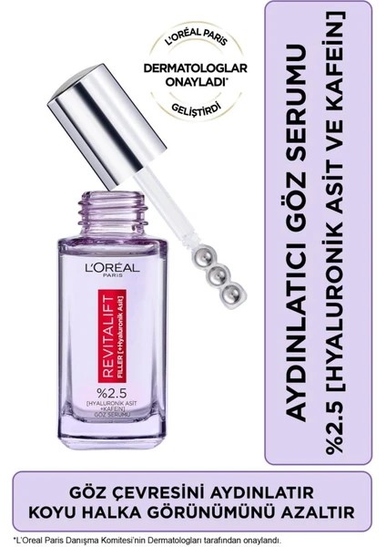 Loreal Paris Revitalift Filler Göz Serumu 20ml 