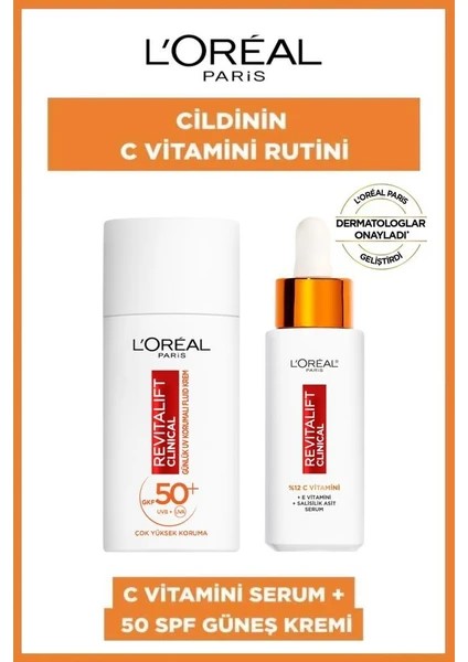 Loreal Paris Revitalift Clinical Spf 50+ Günlük Yüksek Uv Korumalı Yüz Güneş Kremi 50ml