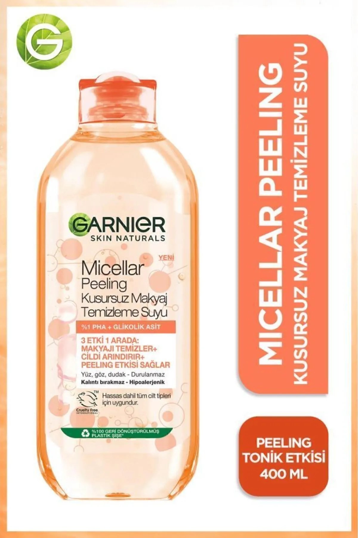 Garnier Micellar Peeling Kusursuz Makyaj Temizleme Suyu 400 Ml
