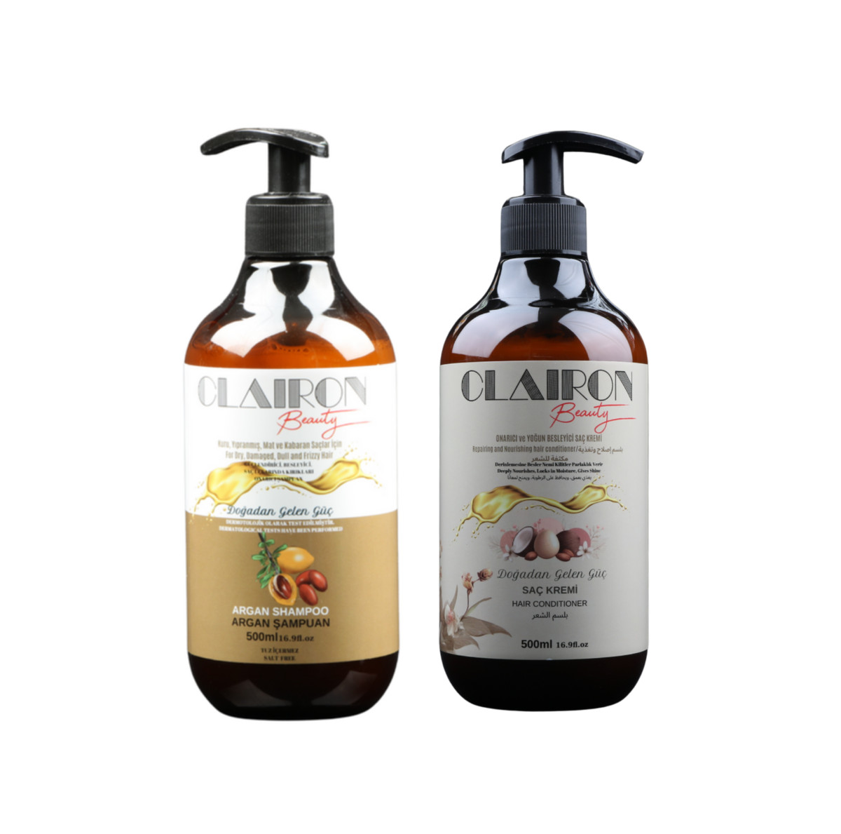 Clairon Argan Tuzsuz Şampuan Ve Argan Besleyici Saç Kremi 500 Ml 500Ml 