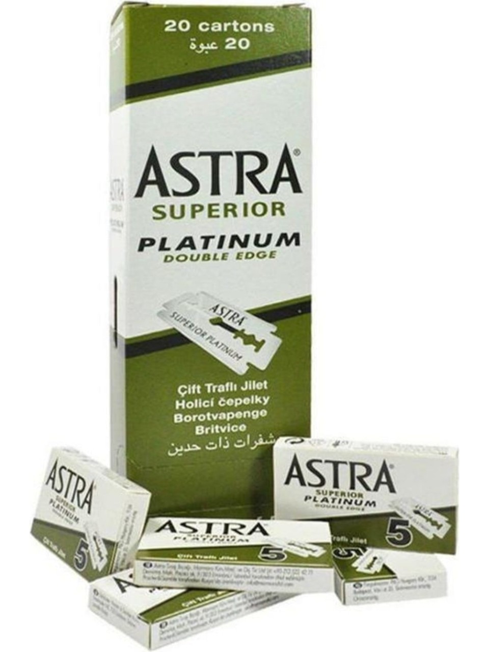Gillette Astra Platinium Tıraş Jileti Çift Kenarlı Double Edge 100lü