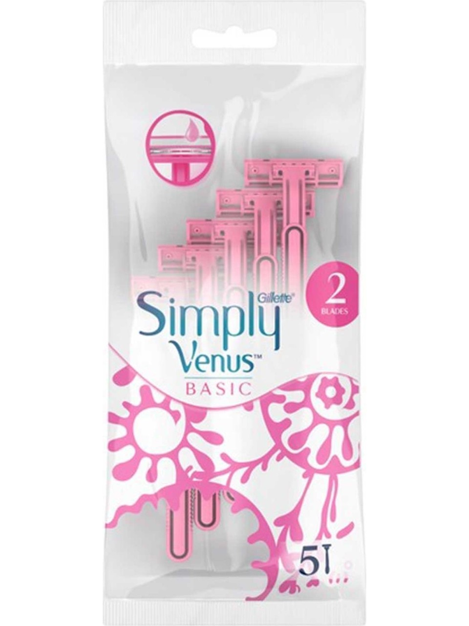 Gillette Venus Gillette Simply Venus 2 Basic Kadın Tıraş Bıçağı 5 Li