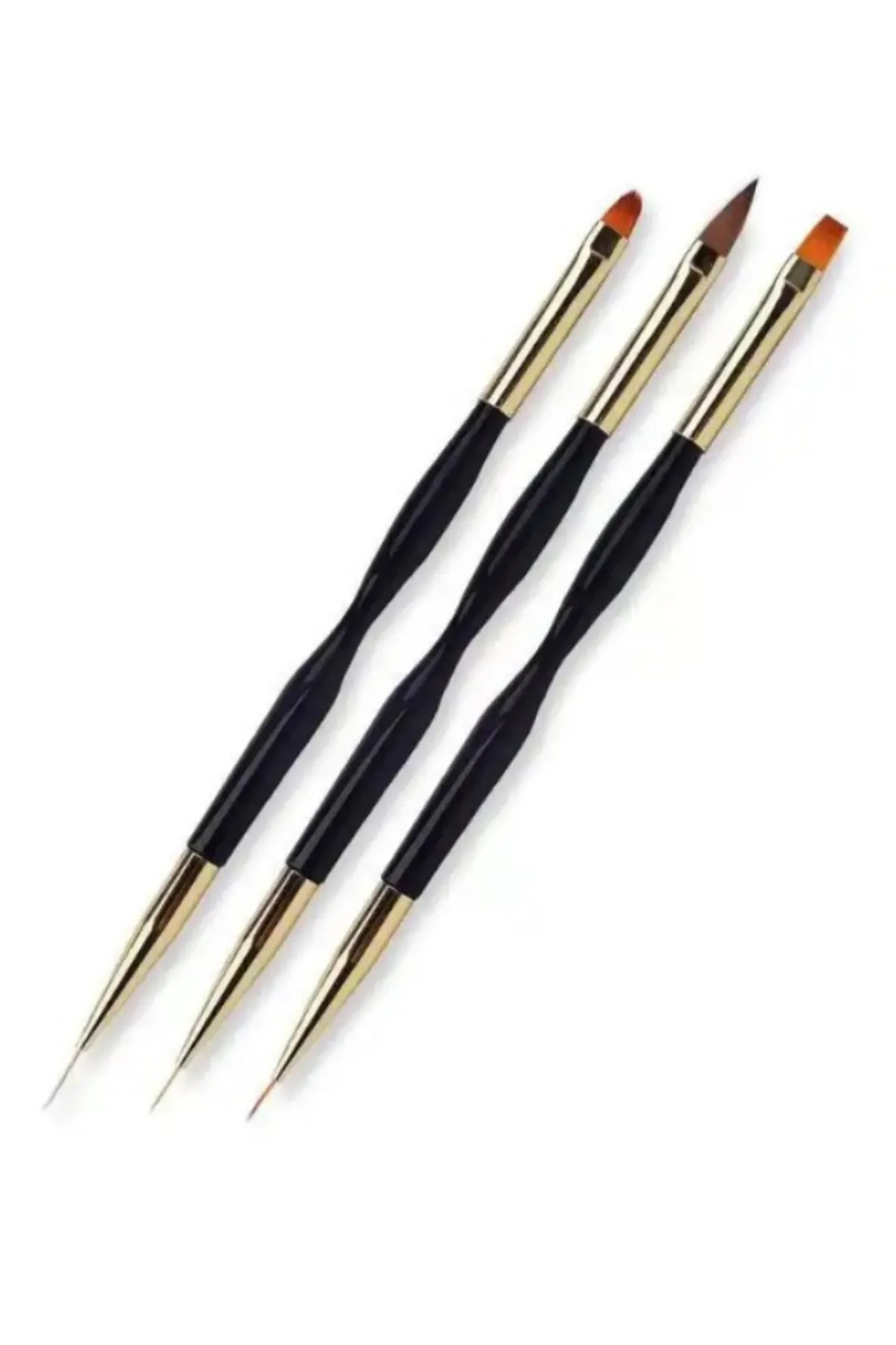 Kozmar Çift Taraflı Jel ve Nail Art Fırçası 6&acute;lı