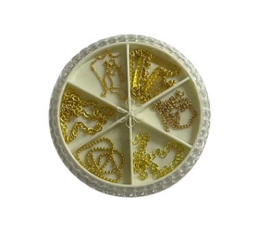 Nano Absolute Tırnak Süsü 6´lı Zincir Altın G-643