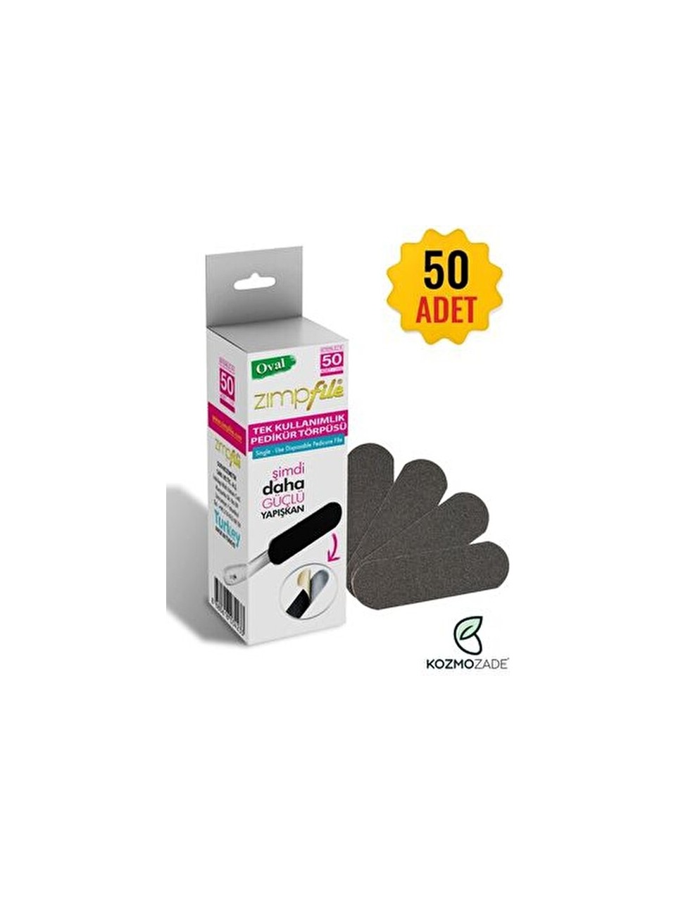 Zımpfile Tek Kullanımlık Pedikür Törpüsü 50´li Oval