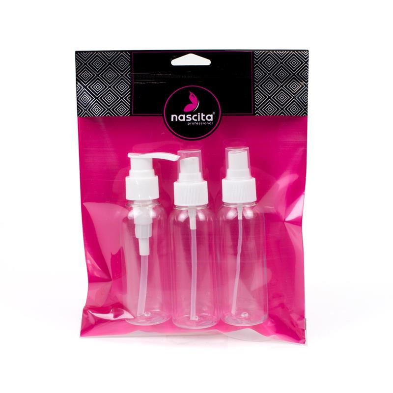 Nascita Şeffaf Şişe Seyehat Seti 3´lü 0007