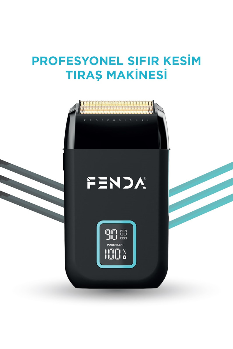 Fenda Profesyonel Sıfır Kesim Tıraş Makinesi Mavi 0008