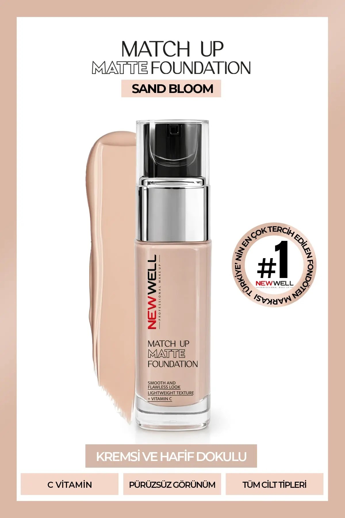 Match Up Matte Foundation,Sand Bloom 01 34 gr