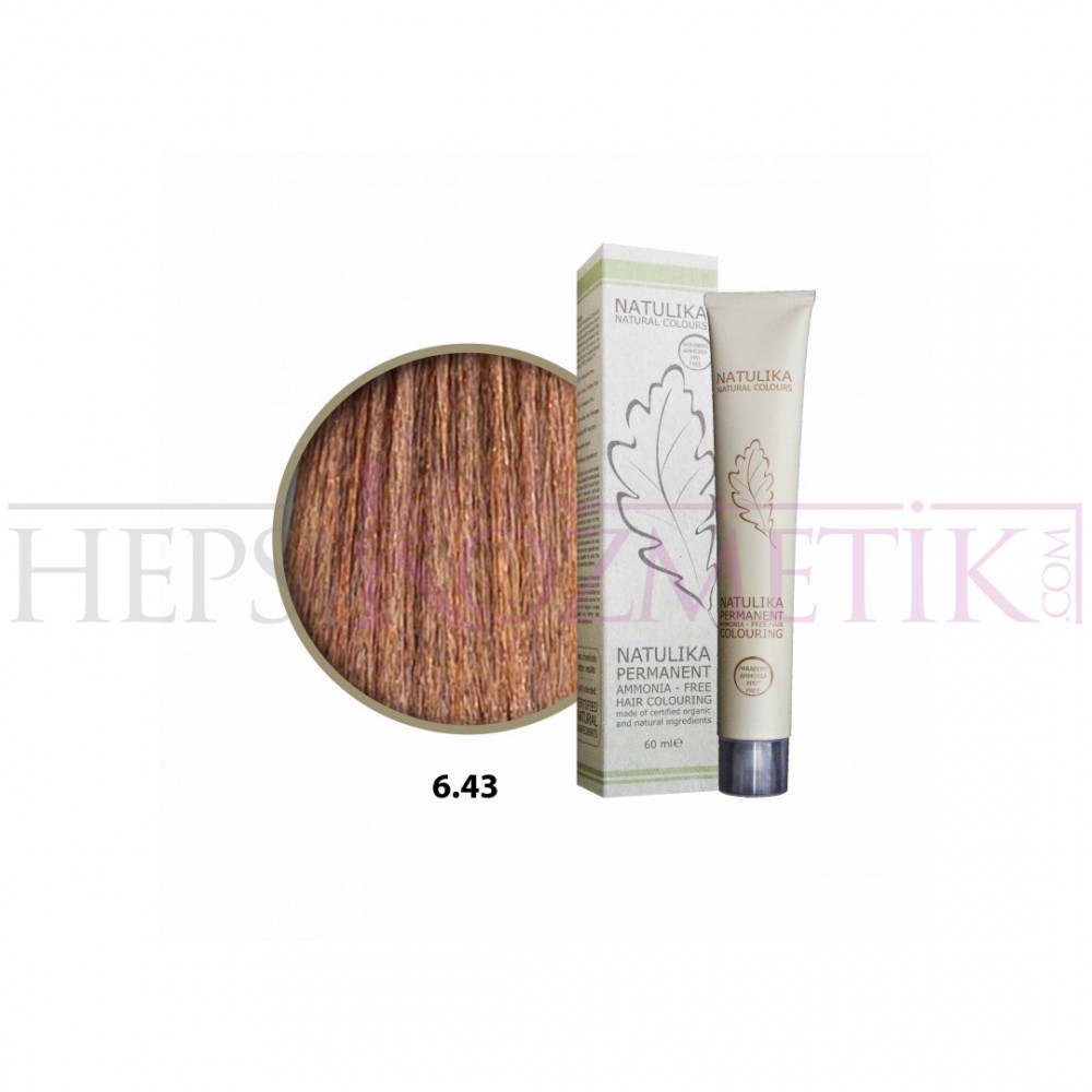 Natulika Saç Boyası 6.43 Koyu Sarı Doreli Maun 60 ML