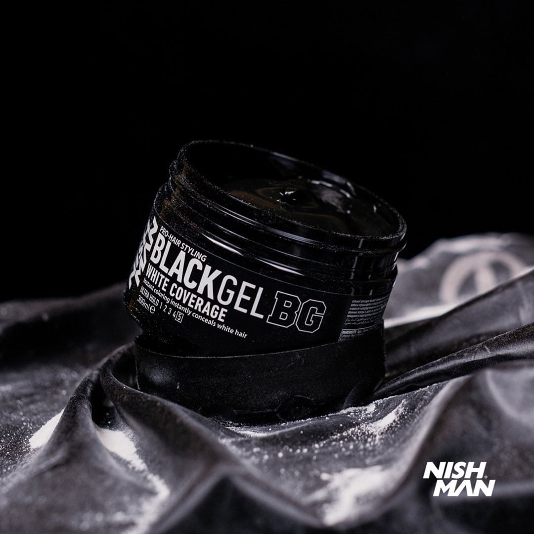 Nıshman Beyaz Saç Sakal Kapatıcı Siyah Jel Jöle 300 ml