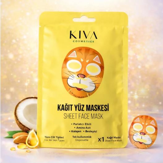 Kiva Kağıt Maske Kaplan 1 adet