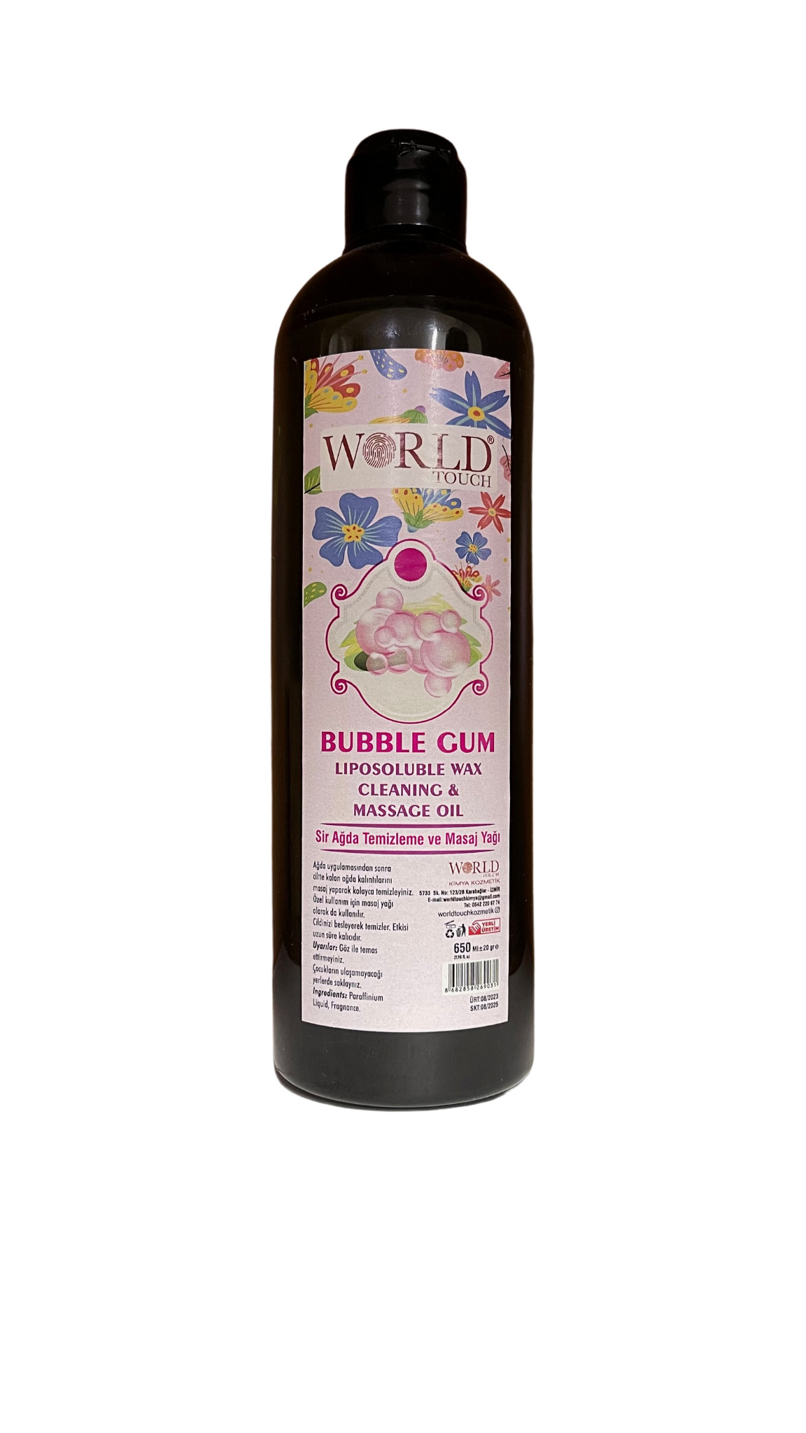 World Touch Bubble Gum Masaj Yağı 650 ML