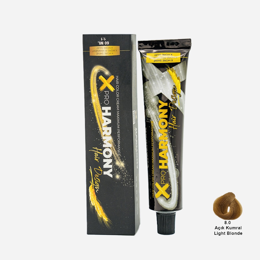 X Pro Harmony Açık Kumral Saç Boyası 8.0