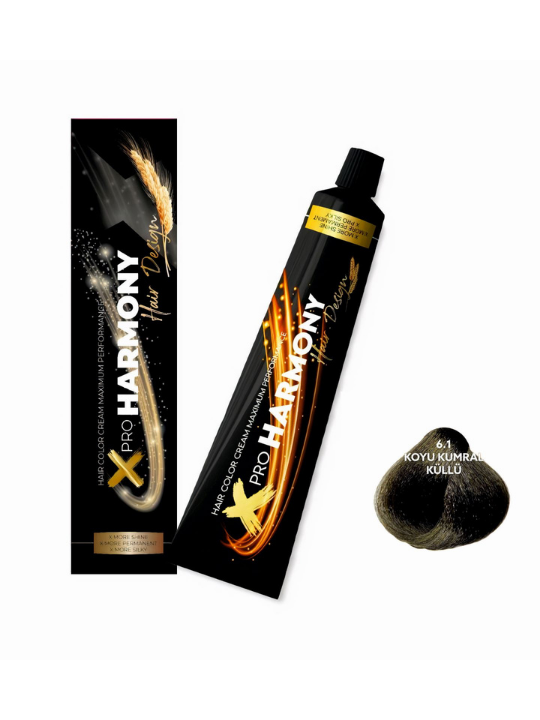 X Pro Harmony Saç Boyası 6.1 Koyu Kumral Küllü 60 ML