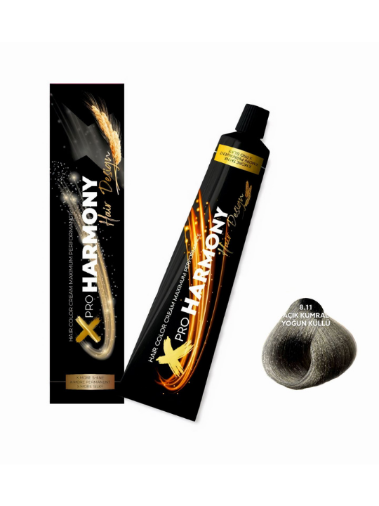 X Pro Harmony Saç Boyası 8.11 Açık Kumral Yoğun Küllü 60 ML