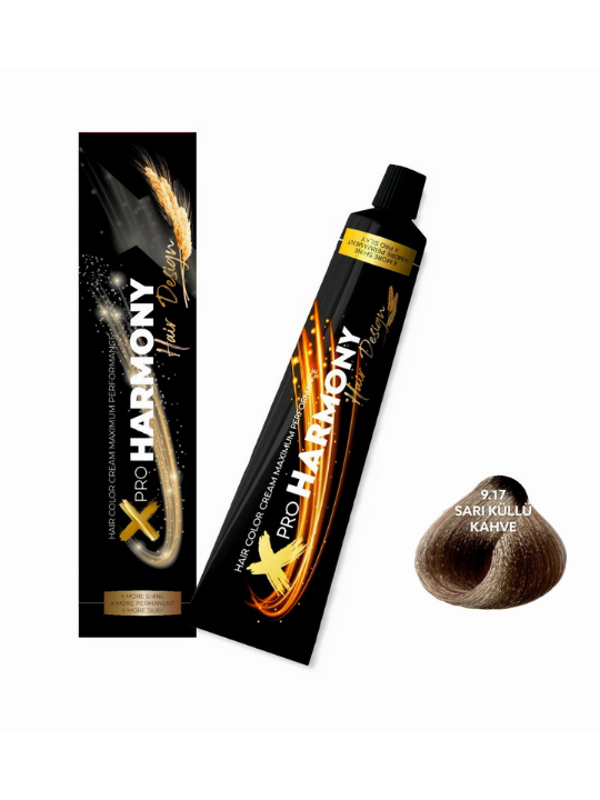 X Pro Harmony Saç Boyası 9.17 Sarı Küllü Kahve 60 ML