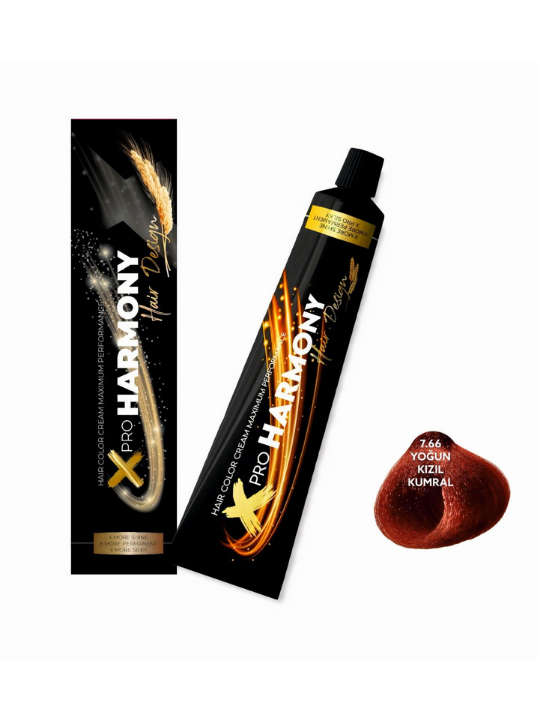 X Pro Harmony Saç Boyası 7.66 Kumral Yoğun Kızıl 60 ML