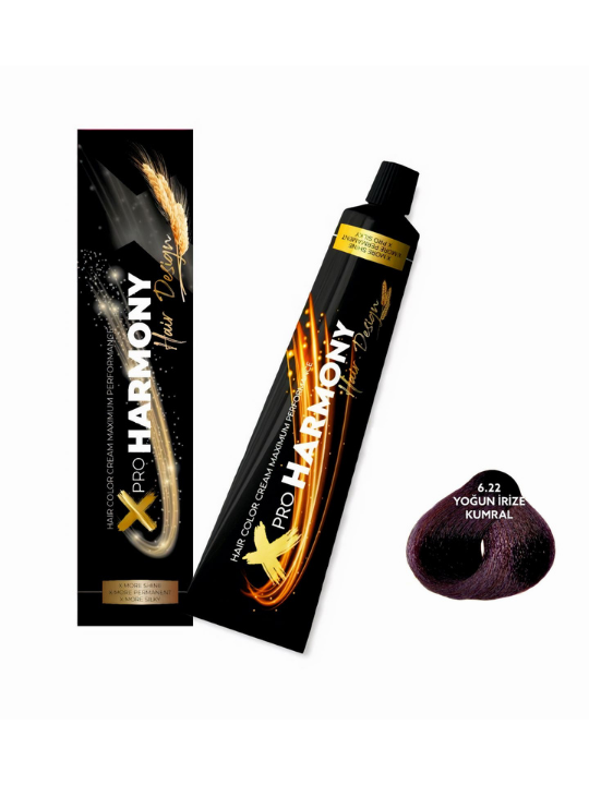 X Pro Harmony Saç Boyası 6.22 Koyu Kumral Yoğun İrize 60 ML