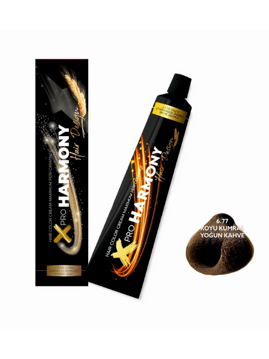 X Pro Harmony Saç Boyası 6.77 Koyu Kumral Yoğun Kahve 60 ML