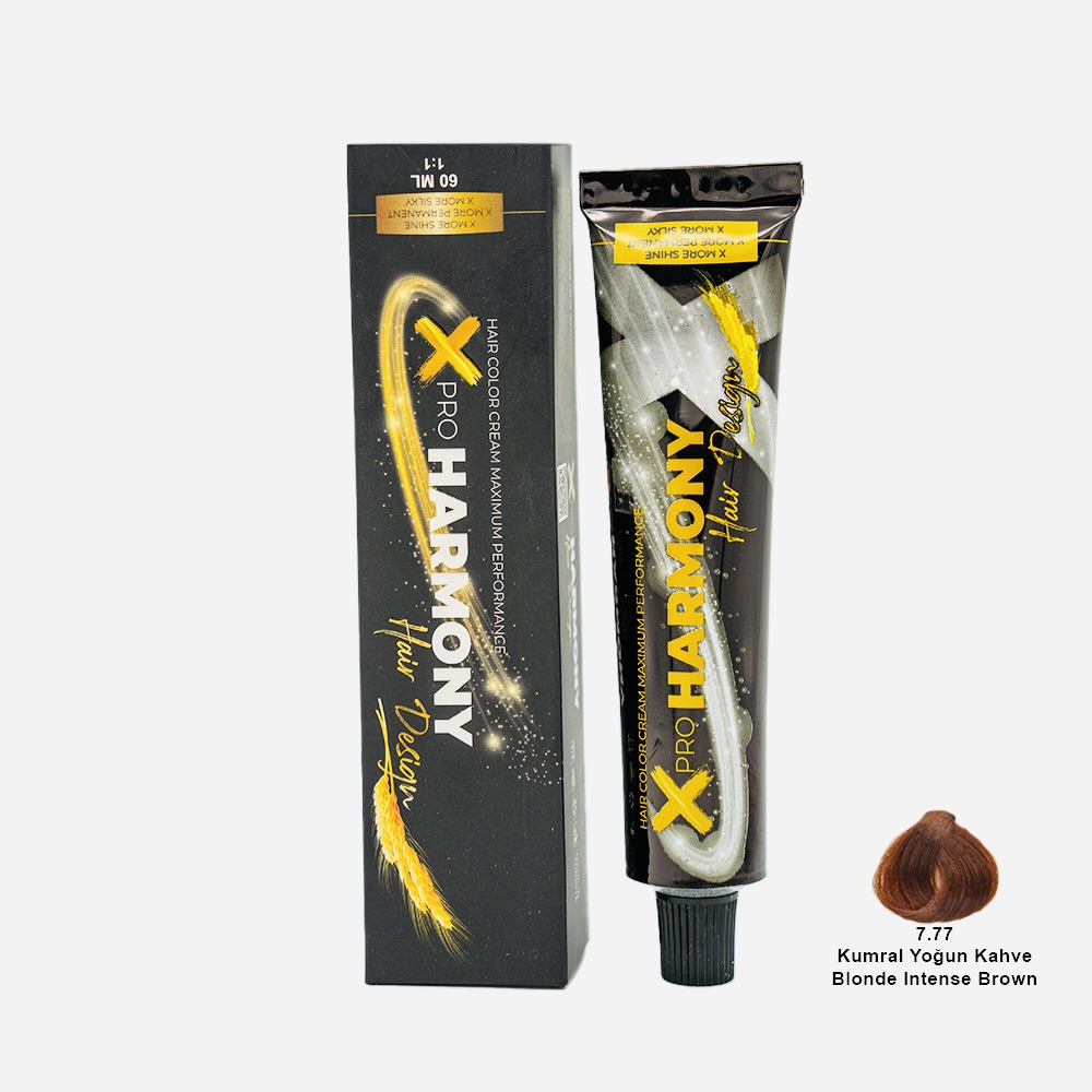 X Pro Harmony Kumral Yoğun Kahve Saç Boyası 7.77 60 ML