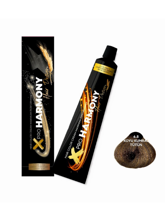 X Pro Harmony Saç Boyası 6.8 Koyu Kumral Tütün 60 ML