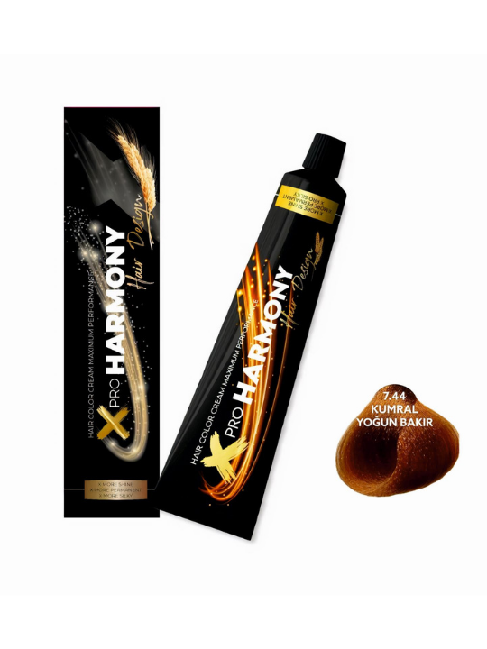 X Pro Harmony Saç Boyası 7.44 Kumral Yoğun Bakır 60 ML