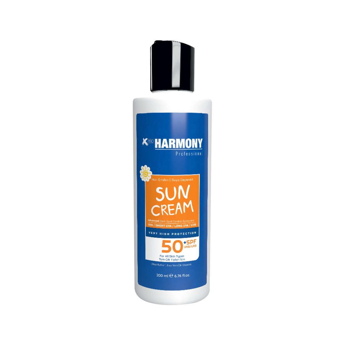X Pro Harmony Sun Cream 50 SPF  UVB / UVA Suya Dayanaklı Güneş Kremi 200 ml