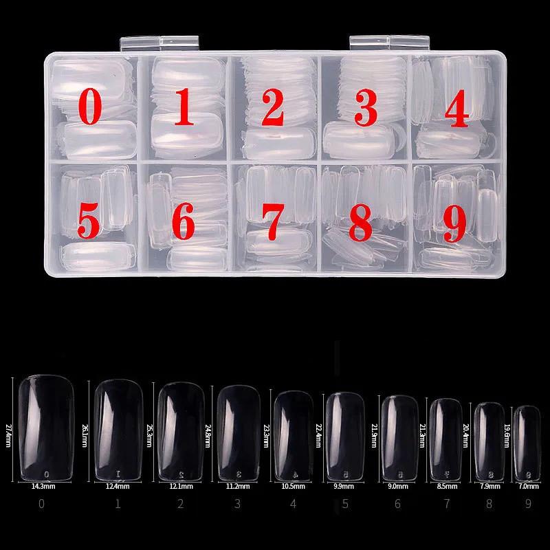 Borthe Protez Tırnak Tips Şeffaf Yarımay 500 lü