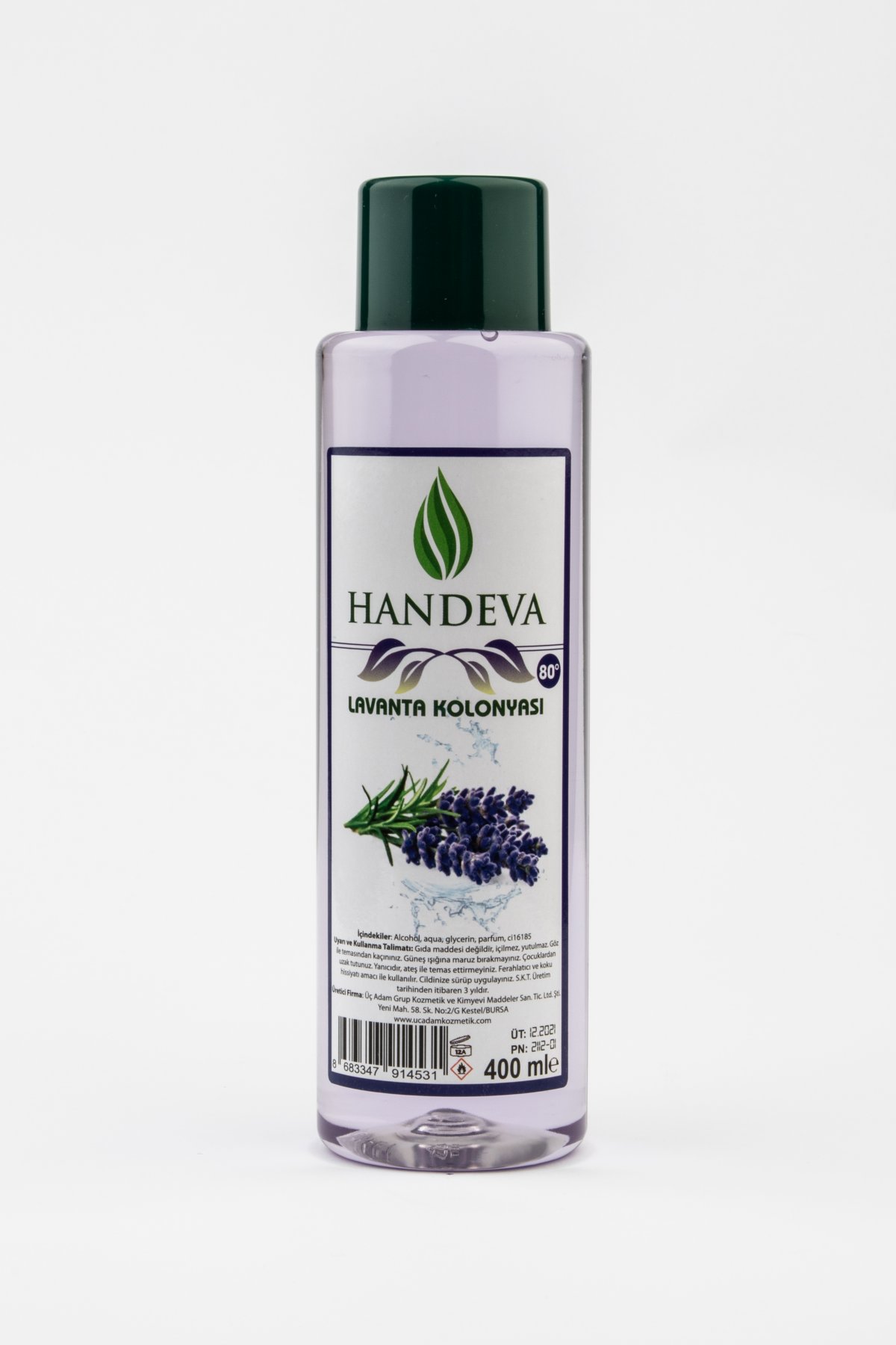 Handeva Lavanta Kolonyası 80 Derece 400 Ml