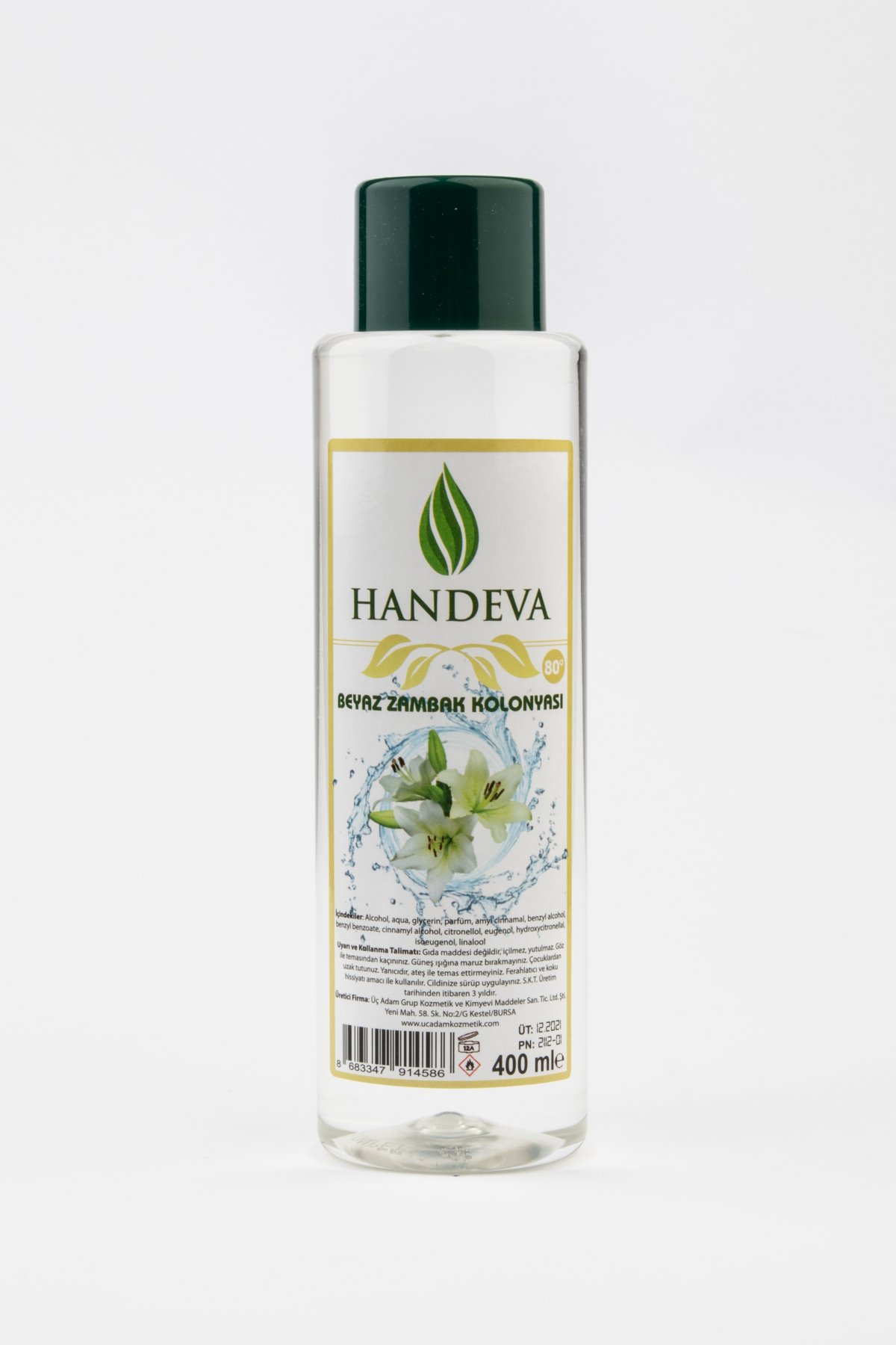 Handeva BeyazZambak Kolonyası80 Derece 400 Ml