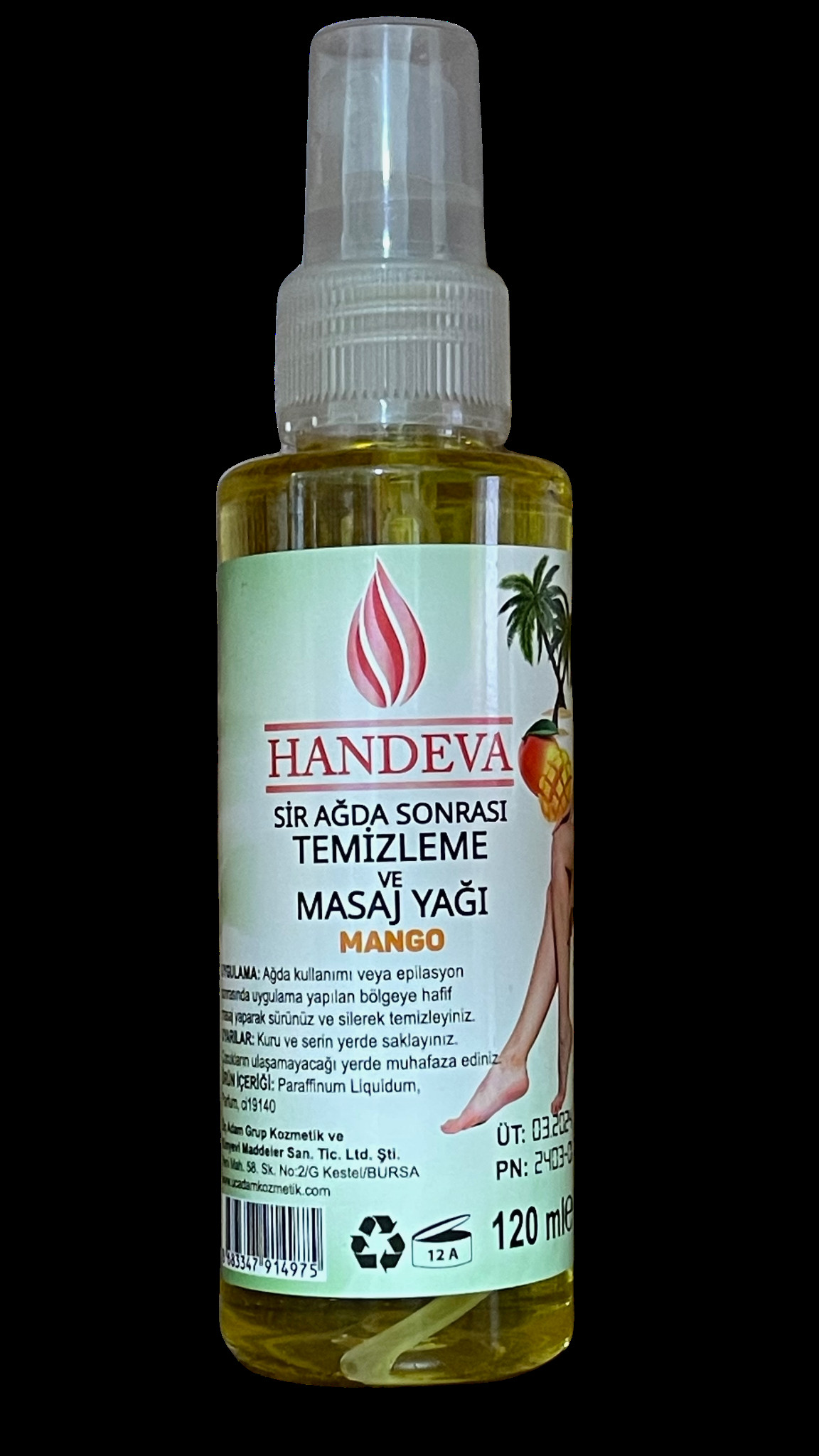 Handeva Sir Ağda Temizleme Yağı Mango 120ml Sprey