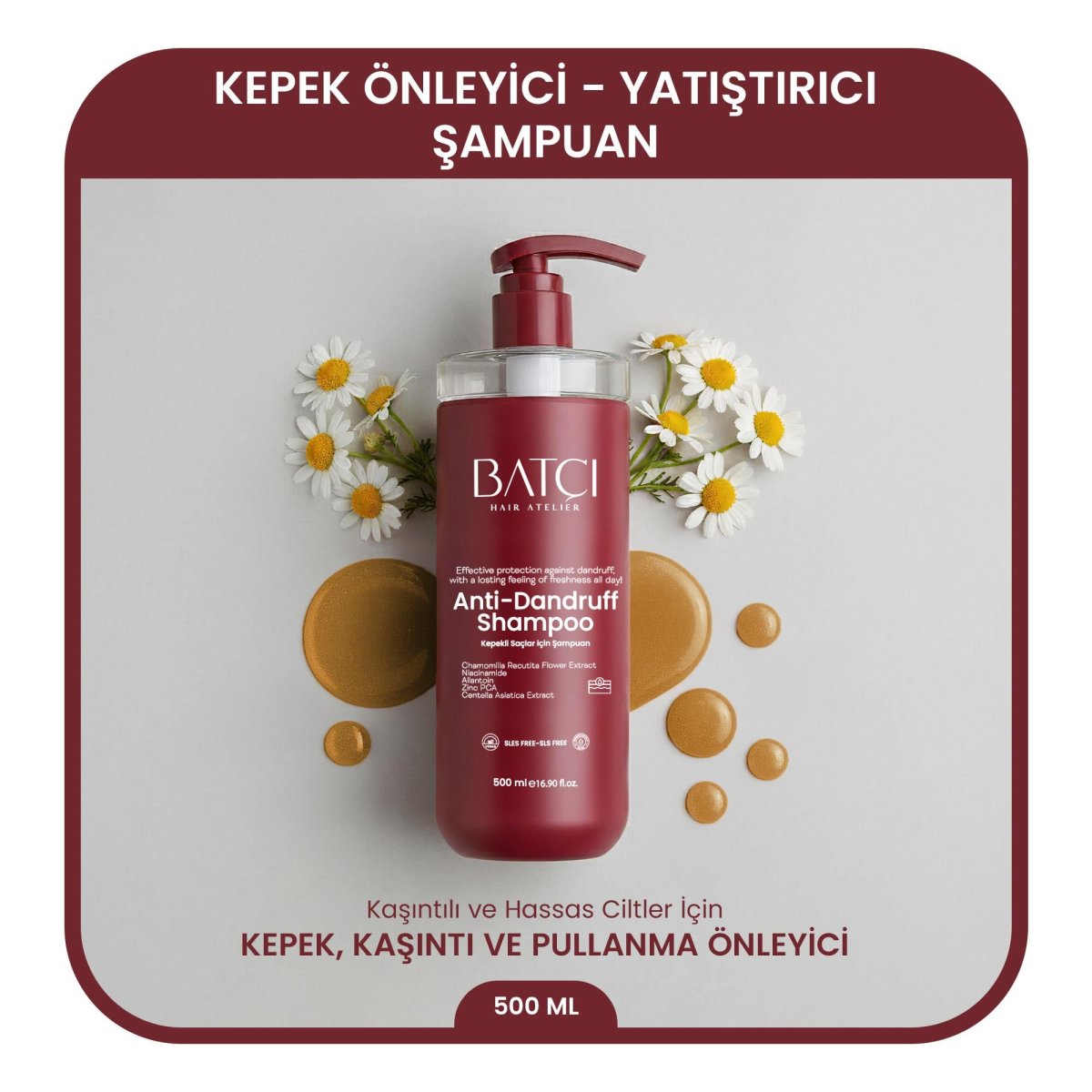 Batçi Anti Dandruff Kepek Karşıtı Şampuan 500 ML