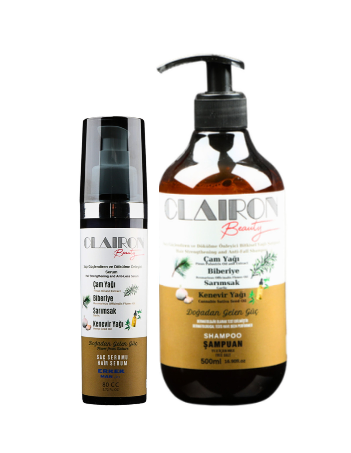 Clairon Biberiye Çam Yaprağı Sarımsak ve Kenevir Yağlı Set Erkek