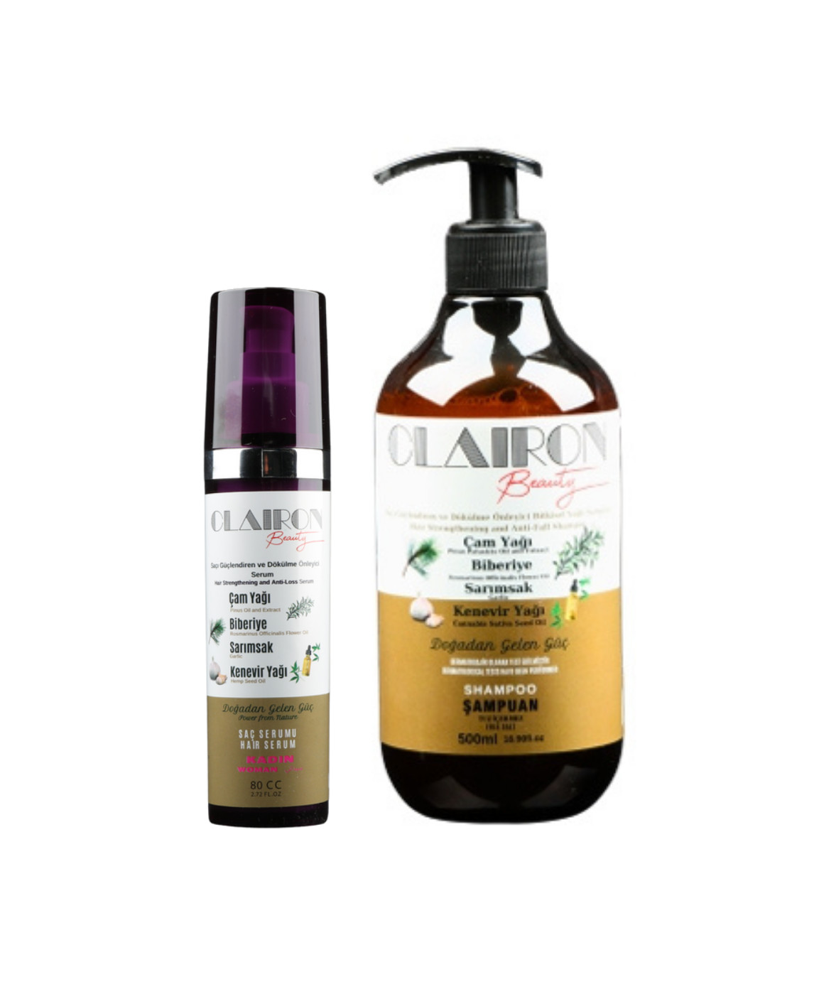 Clairon Biberiye Çam Yaprağı Sarımsak ve Kenevir Yağlı Set Kadın