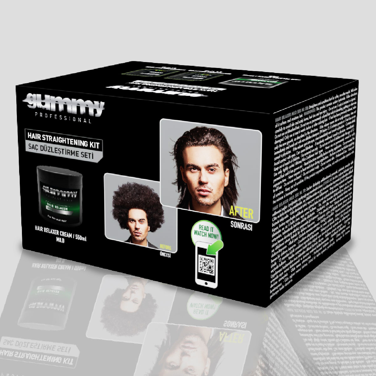 Gummy Saç Düzleştirici Mild Relaxer Unisex 550ml Saç Düzleştirici Set