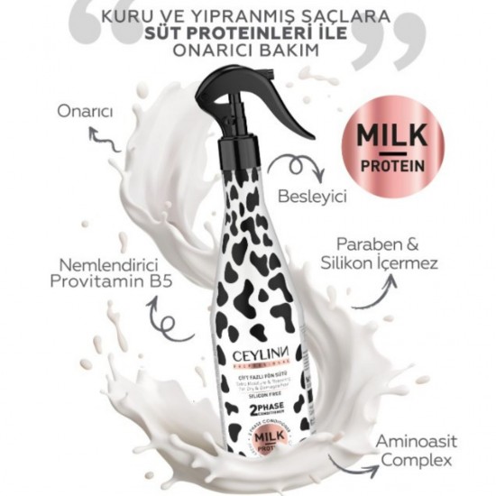 Ceylinn Milk Protein Fön Suyu Çift Fazlı Sıvı Saç Kremi 400 ML
