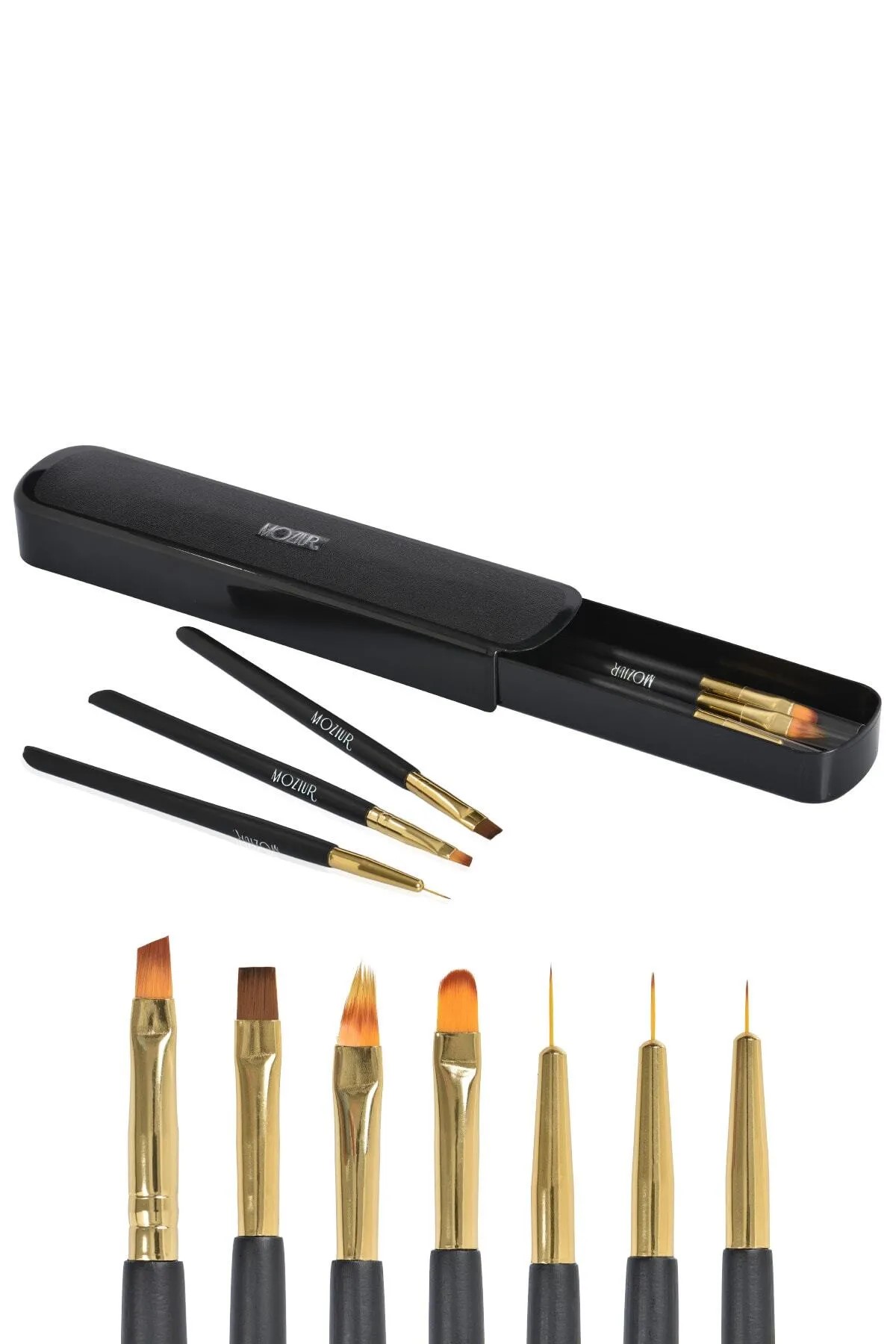 Mozıur Lüks Kalıcı Oje Ve Protez Tırnak Fırça Seti 7´li 