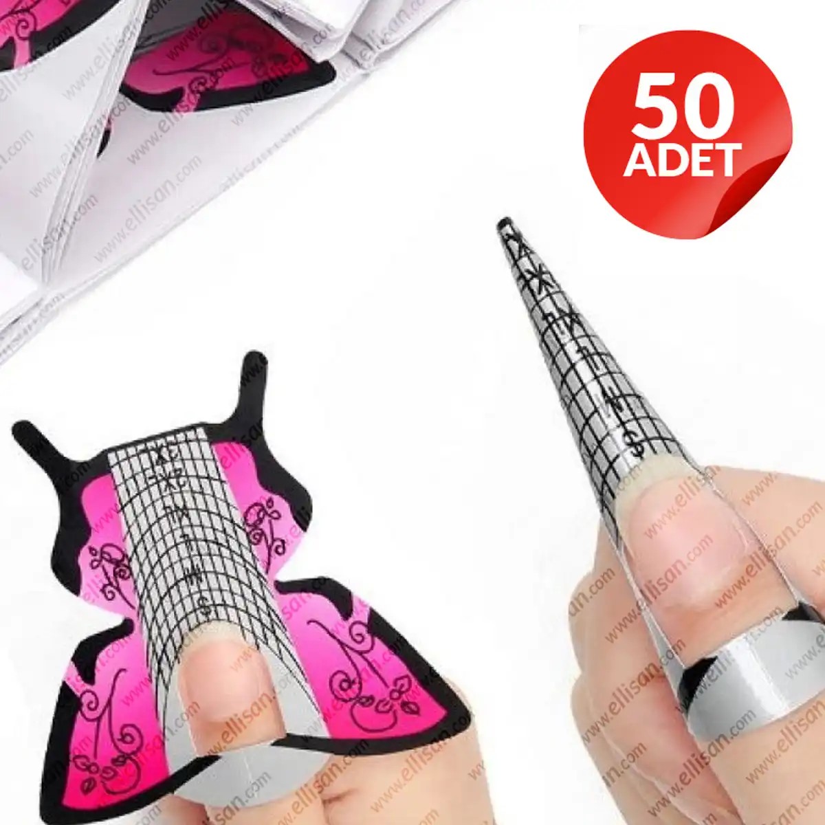 Borthe Kelebek Şablon 50´Lİ