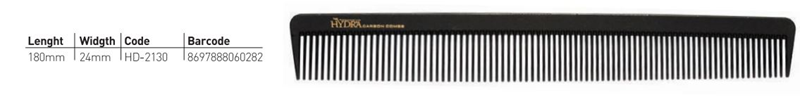 Hydra Karbon İnce Dişli Tarak HD-2130