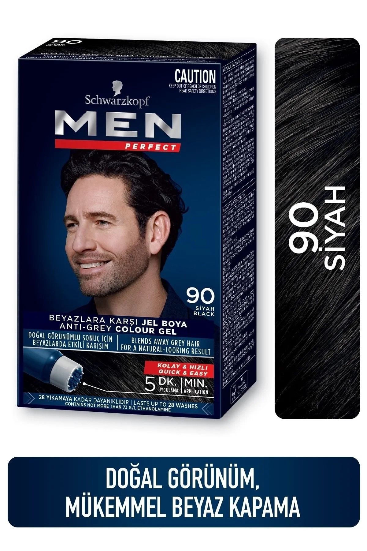 Schwarzkopf Men Perfect Erkek Saç Boyası 90 Siyah 40ML
