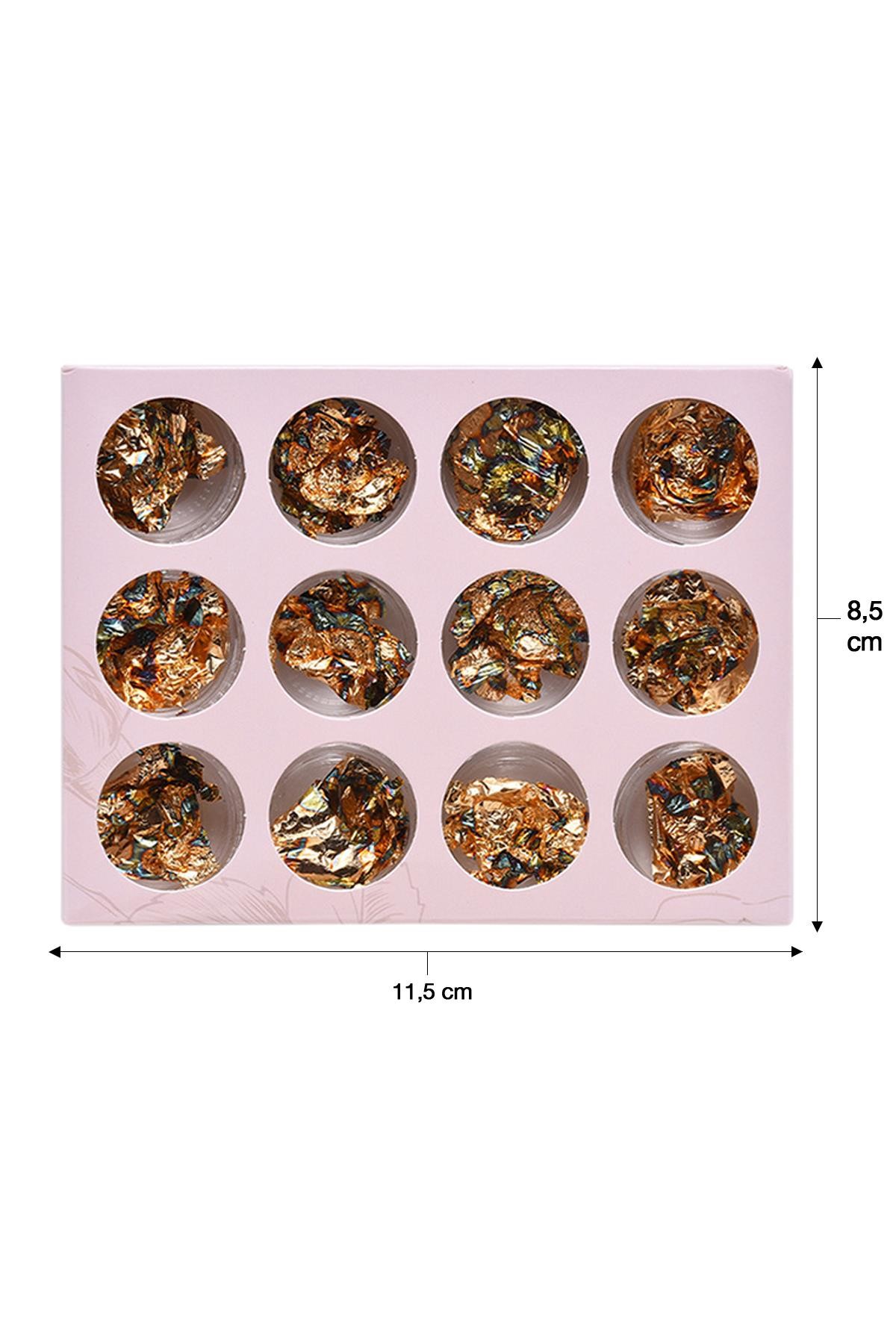 Kozmar Tırnak Süsü Kırık Folyo 12´li