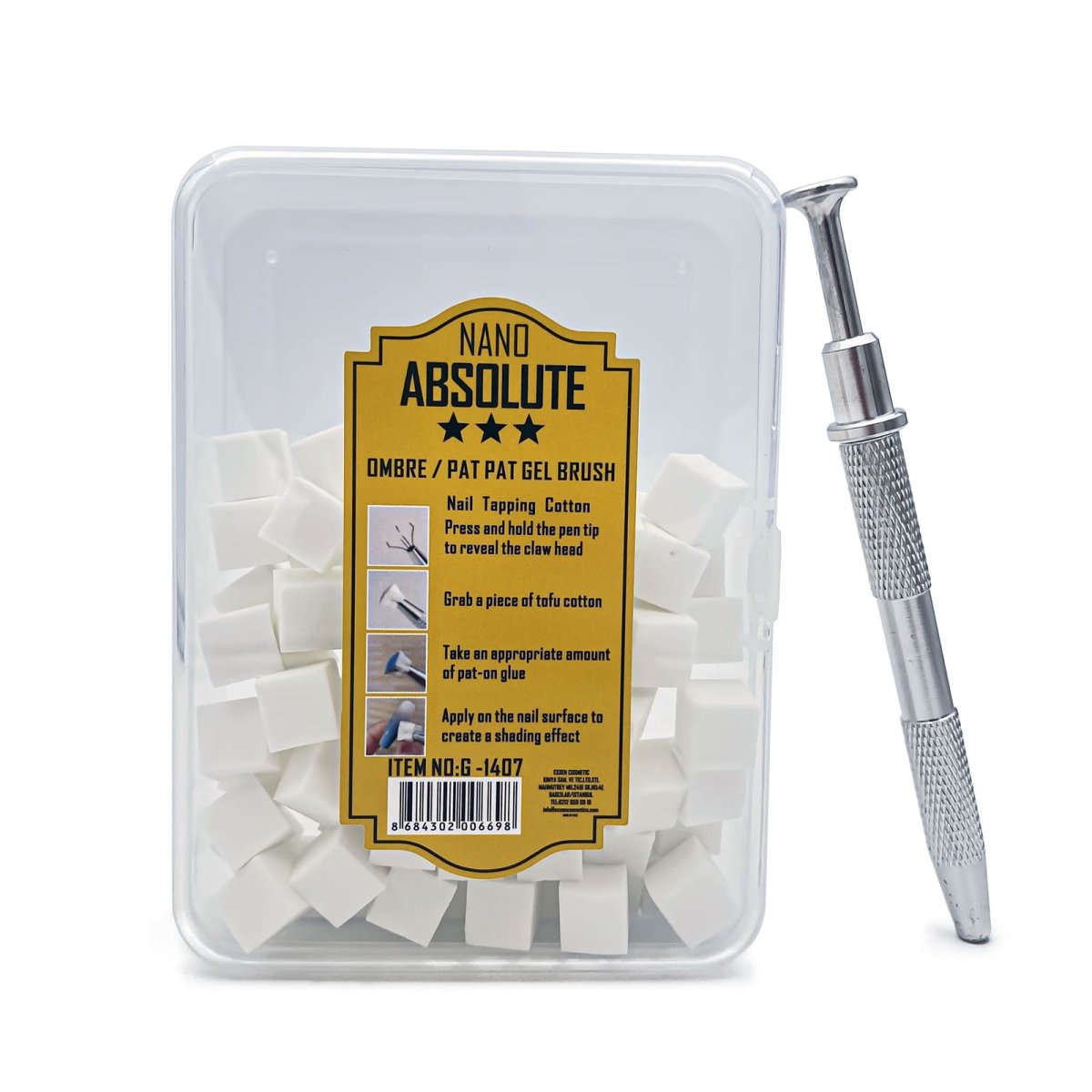 Nano Absolute Tırnak Pat Pat Jel Sünger G-1407