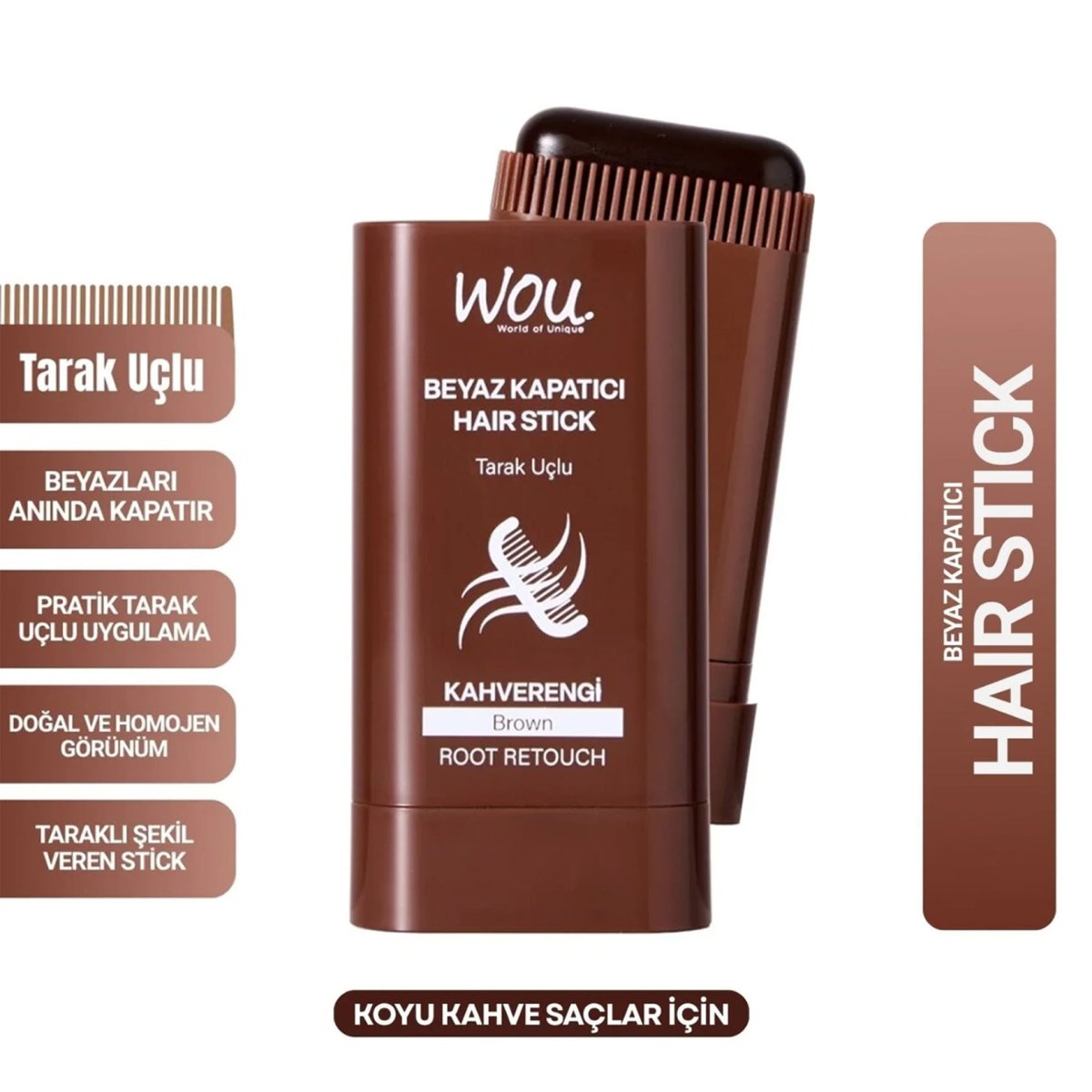 Wou 15 Gr Beyaz Kapatıcı Stick Kahverengi